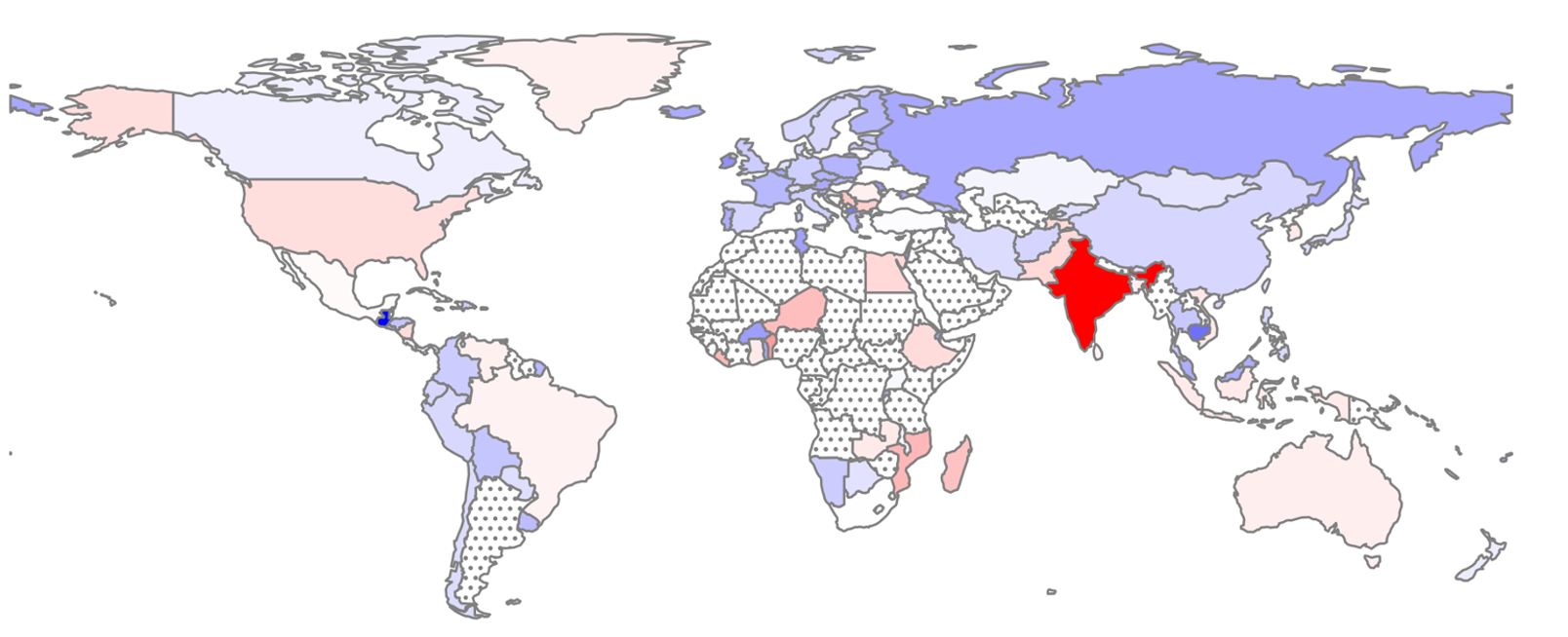 Income inequality trend around the world